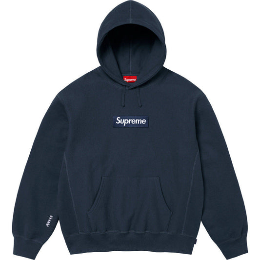 Supreme Box Logo Hooded Sweatshirt - Navy