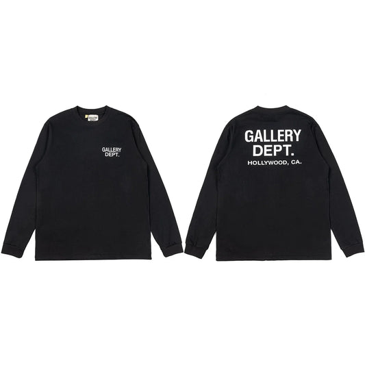 Gallery Dept. Hollywood Logo Long Sleeve T-Shirt - Black