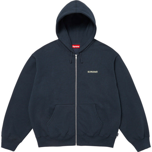 Supreme Small Box Logo Hooded Zip-Up Sweatshirt - Navy