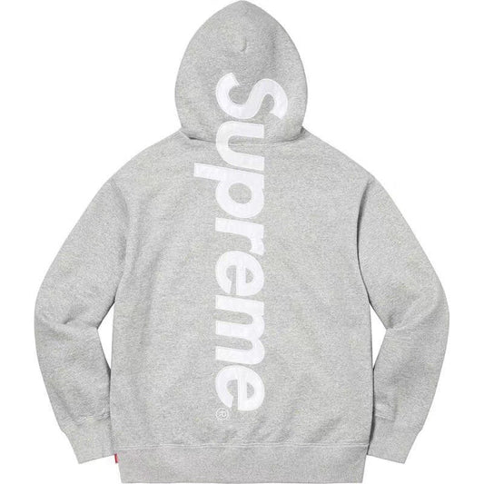Supreme Vertical Logo Hooded Sweatshirt - Heather Grey