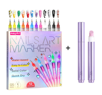 🎁Hot Sale 50% OFF⏳🎨12 Colors Nail Art Pens Set