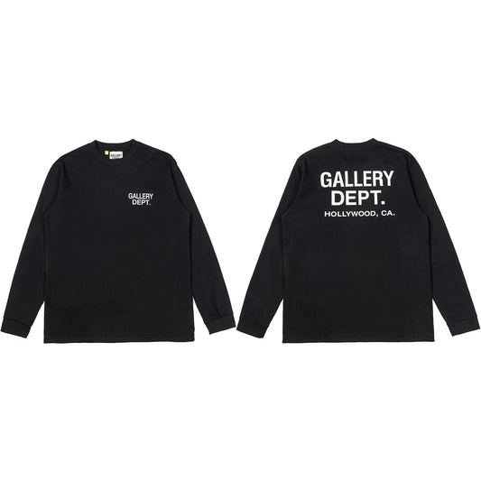 Gallery Dept. Hollywood Logo Long Sleeve T-Shirt - Black