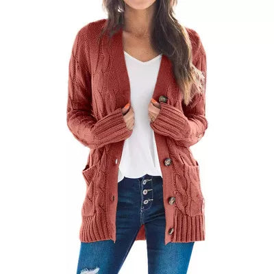 Women's Autumn Midi-Length Knit Sweater