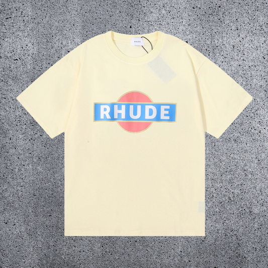RHUDE Logo Graphic T-Shirt – Cream
