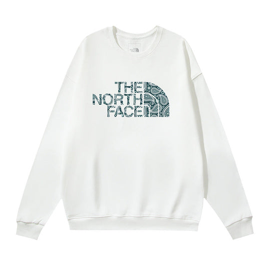 The North Face Paisley Half Dome Logo Crewneck Sweatshirt – White