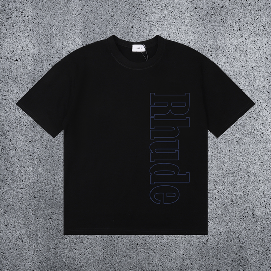 RHUDE Vertical Logo T-Shirt – Black