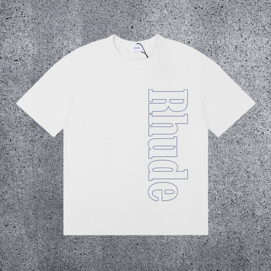 RHUDE Vertical Logo T-Shirt – White