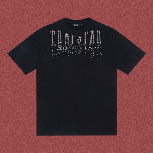TRAPSTAR Rhinestone Logo T-Shirt Black