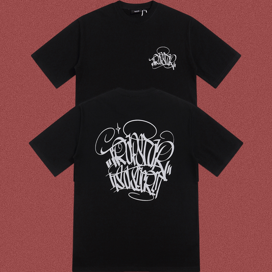 TRAPSTAR Black Graffiti Logo T-Shirt