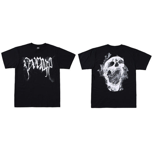 REVENGE Distressed Skull Graphic T-Shirt