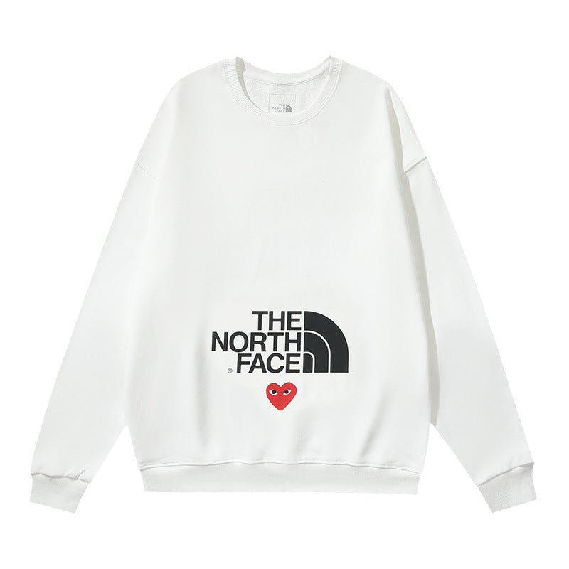 The North Face x COMME des GARÇONS PLAY Heart Logo Crewneck Sweatshirt – White