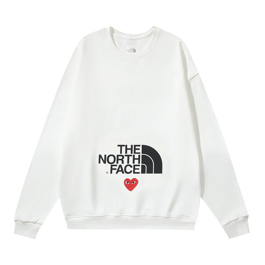 The North Face x COMME des GARÇONS PLAY Heart Logo Crewneck Sweatshirt – White