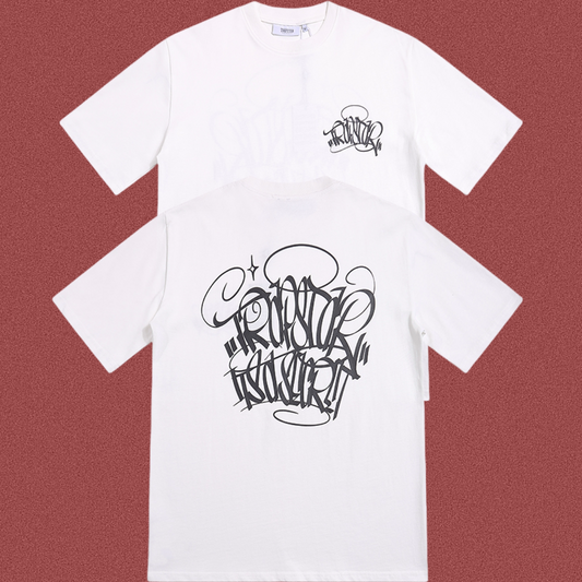 TRAPSTAR White Graffiti Logo T-Shirt