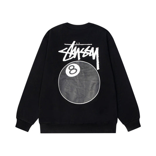 STUSSY 8 Ball Graphic Crewneck – Black