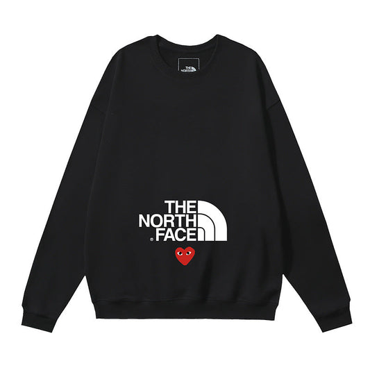 The North Face x COMME des GARÇONS PLAY Heart Logo Crewneck Sweatshirt – Black