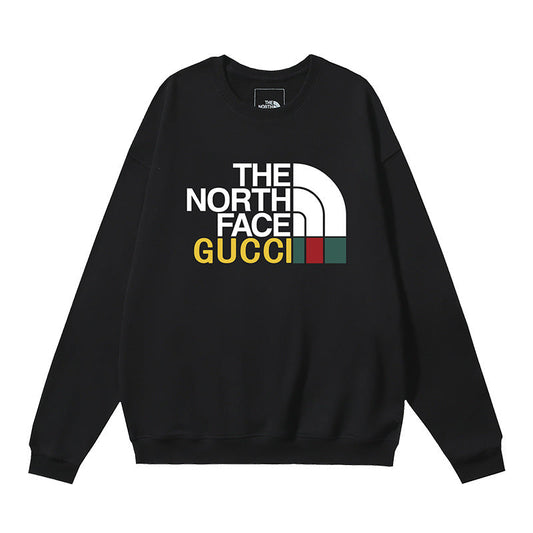 The North Face x Gucci Signature Logo Crewneck Sweatshirt – Black
