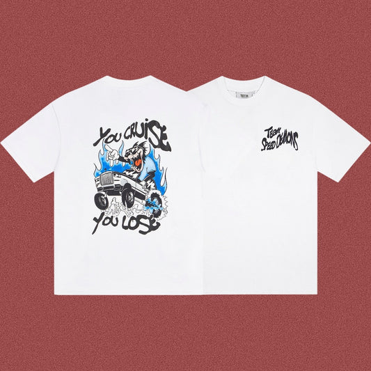 TRAPSTAR Cartoon Car Graphic Streetwear T-Shirt