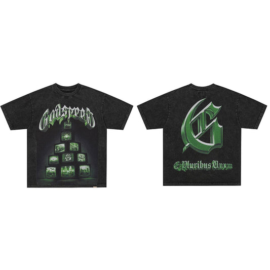 GodSpeed Glitch TV Graphic T-Shirt