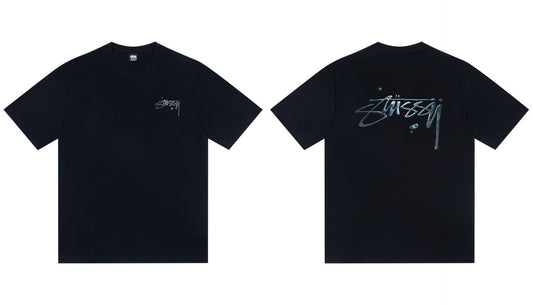 STUSSY Signature Logo Black T-Shirt