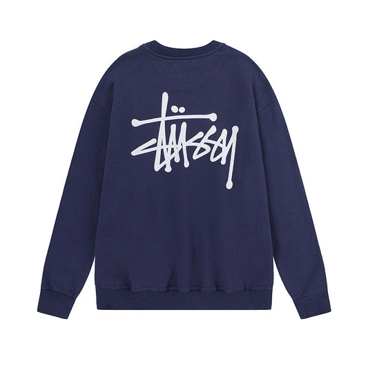 STUSSY Basic Logo Crewneck Sweatshirt Navy