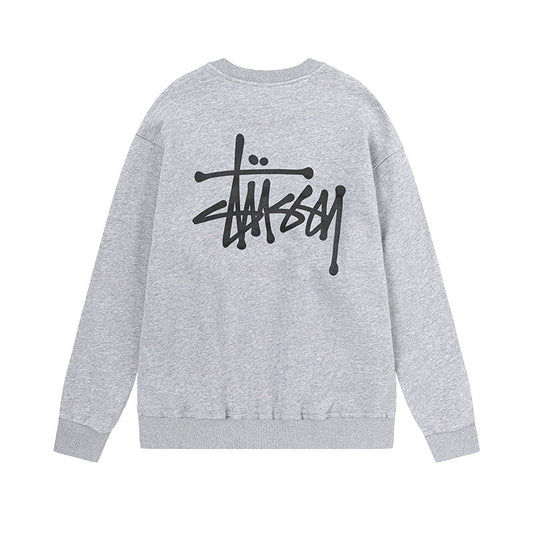 STUSSY Basic Logo Crewneck Sweatshirt Grey