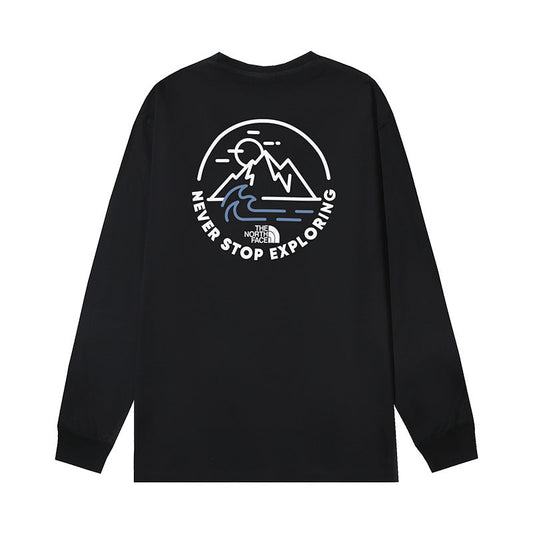 The North Face Never Stop Exploring Mountain Graphic Long Sleeve T-Shirt – Black