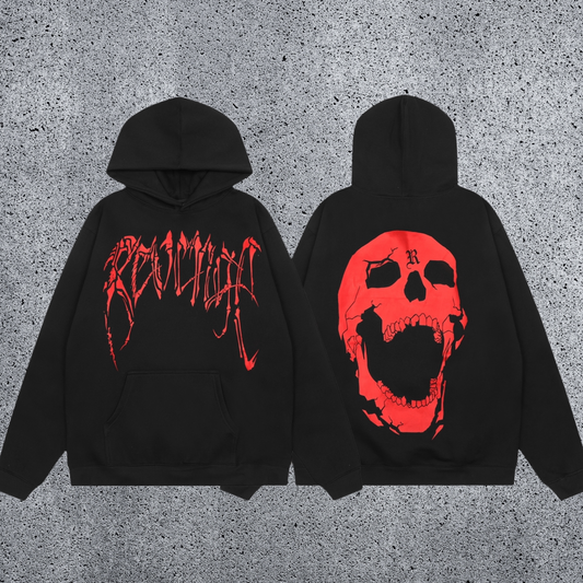 REVENGE Red Skull Graphic Hoodie
