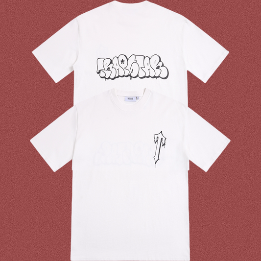 TRAPSTAR Graffiti Logo White T-Shirt