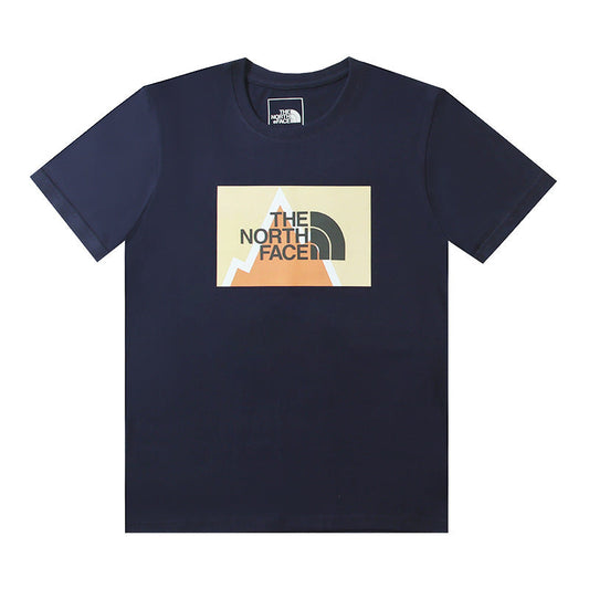 The North Face Mountain Block Navy T-Shirt