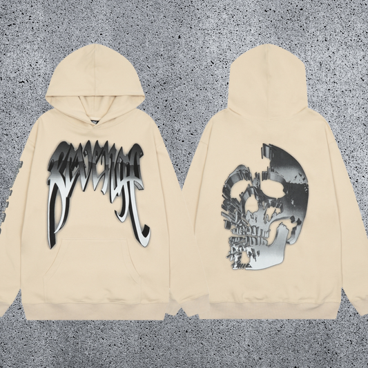 REVENGE Skull Graphic Pullover Hoodie