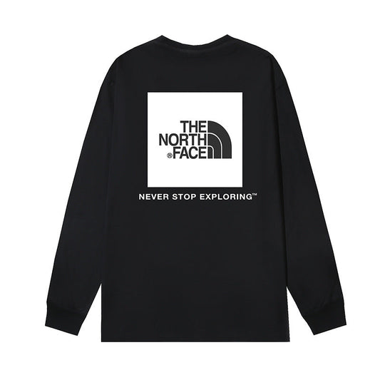 The North Face Box Logo Never Stop Exploring Long Sleeve T-Shirt – Black