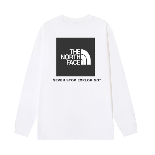 The North Face Box Logo Never Stop Exploring Long Sleeve T-Shirt – White