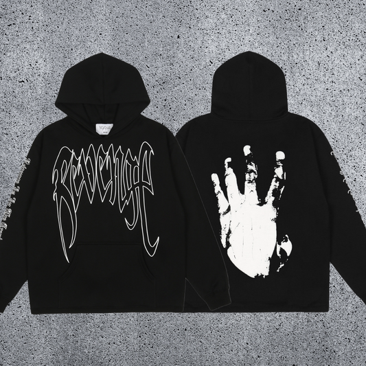 REVENGE Hand Graphic Pullover Hoodie