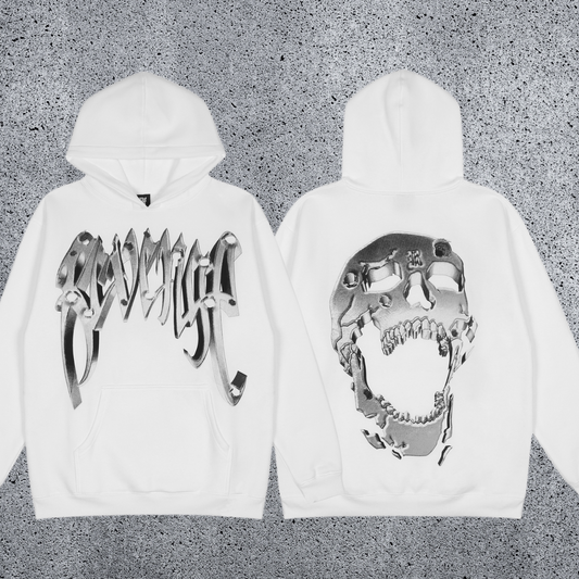 REVENGE Skull Graphic Pullover Hoodie