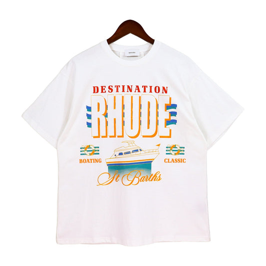 RHUDE Destination Graphic T-Shirt – White