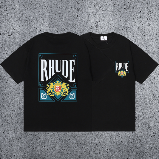 RHUDE Crest Graphic T-Shirt – Black