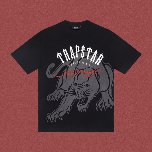 TRAPSTAR Panther Graphic Print T-Shirt Black