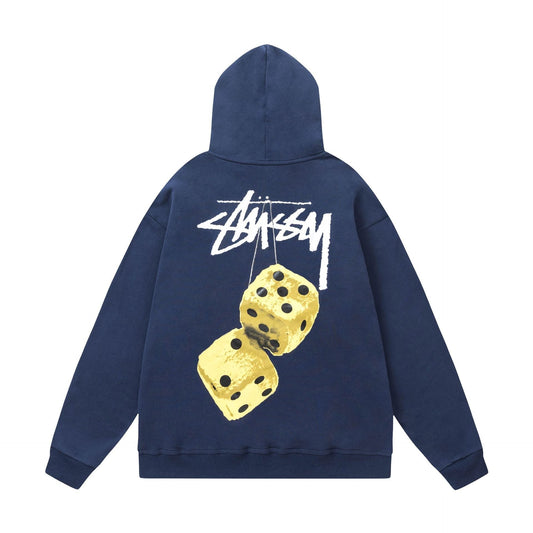 STUSSY Dice Graphic Navy Pullover Hoodie