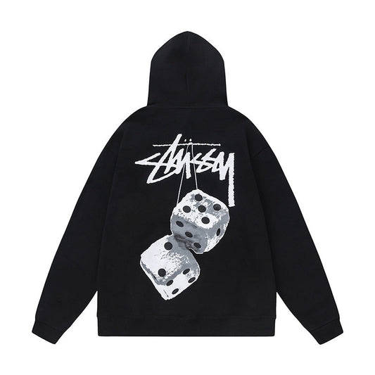 STUSSY Dice Graphic Black Pullover Hoodie