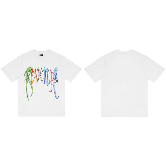 REVENGE Multicolor Gothic Logo T-Shirt