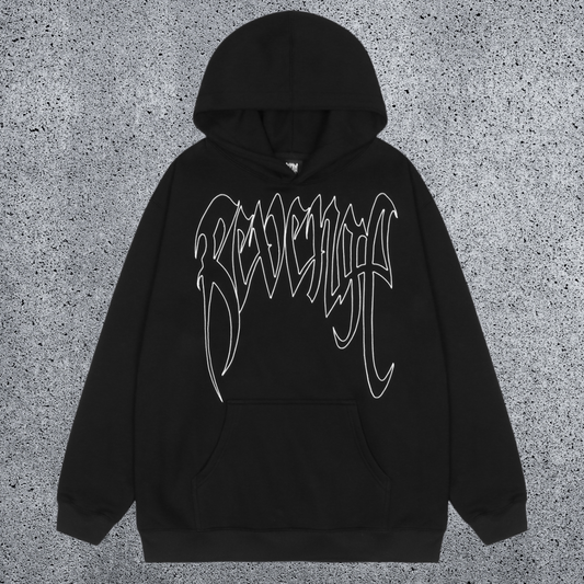 REVENGE Skull Graphic Pullover Hoodie