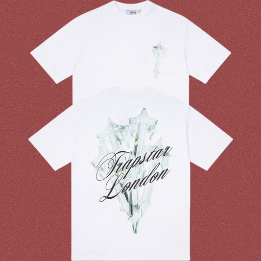 TRAPSTAR London Crystal Logo White Graphic T-Shirt