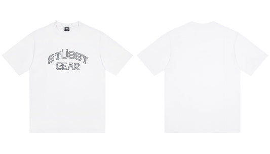 STUSSY Gear Graphic T-Shirt – White