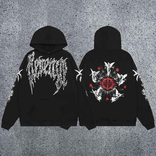 REVENGE Angel Graphic Fleece Hoodie