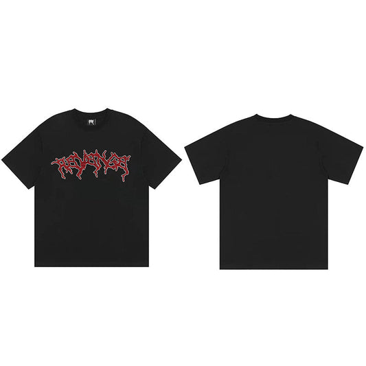 REVENGE Graphic Logo T-Shirt Black Red