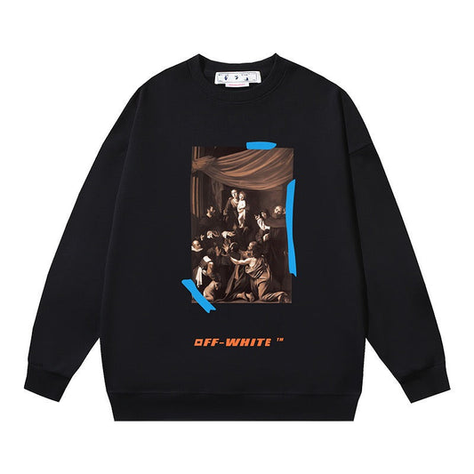 Off-White Artwork Logo Graphic Sweatshirt Black