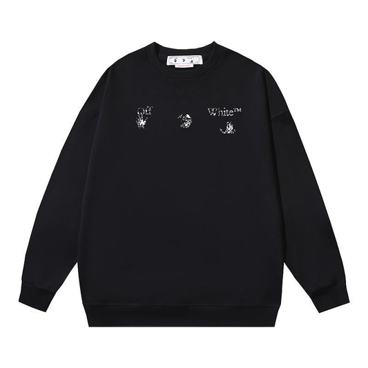 Off-White Distressed Logo Sweatshirt Black