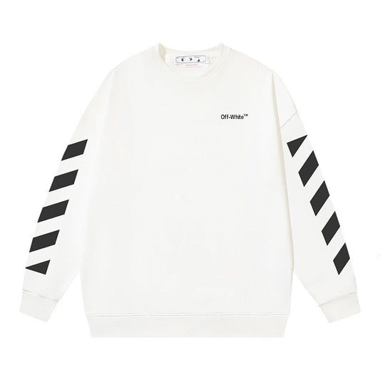Off-White Diagonal Stripe Logo Sweatshirt White