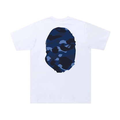 BAPE Color Camo Big Ape Head Tee 'White/Navy'