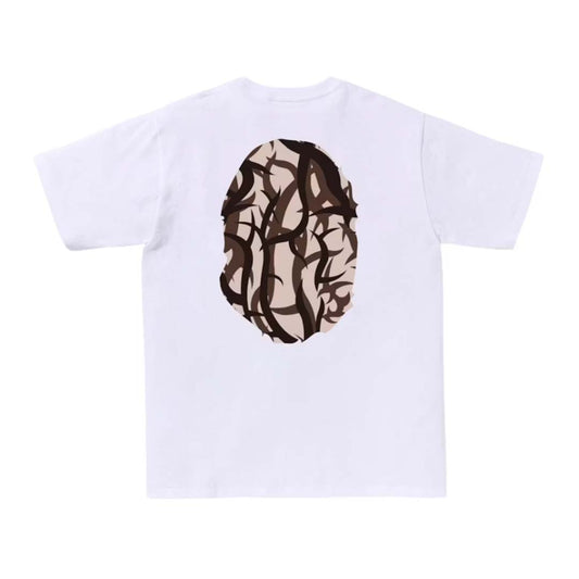 BAPE Trial Camo Big Ape Head Tee White/Beige